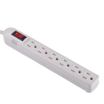 China Residential / Multi-Purpose US 6 Way / Power Strip Vertical Power Surge Protector ABS Housing for sale