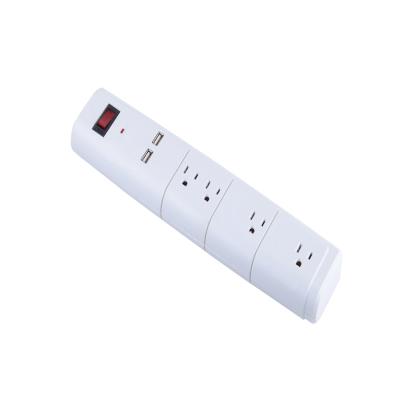 China S-19-U Home Appliance Power Strip 4 Outlets Extension Cord Reset Switch ABS USB Housing for sale