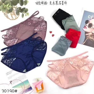 China Factory Outlet Mesh Sexy Lace Low Waist Women's Jacquard Breathable Underwear Breathable Cutout Design for sale