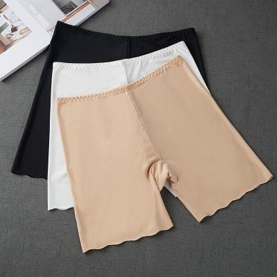 China Summer Safety Breathable Pants Ice Silk Ladies Plus Size Insurance Pants Cool Opaque Begging Can Be Used Seamless Underwear for sale