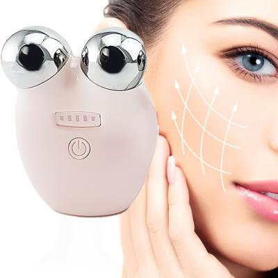 China Home Use Face Beauty Equipment Face Lift Facial Roller Anti Aging Wrinkle Massager Anti Wrinkle Facial Microcurrent Tone Device for sale