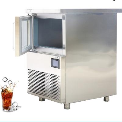 China 50kgs/24h LED Commercial Blue Light Commercial Ice Cube Maker Machine With SS304 Shell for sale