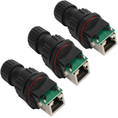 China Aviation OEM Customized Aviation Rj45 Patch Panel Mount Network Waterproof Lan Ethernet Ip 68 Connector for sale