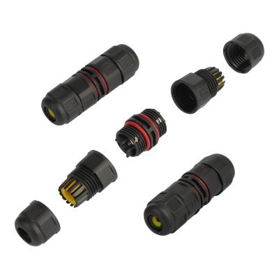 China Original Sales Automotive Pg8 2 3 Pin Waterproof Cable Connector Plastic Ip 67 Quick Connector for sale