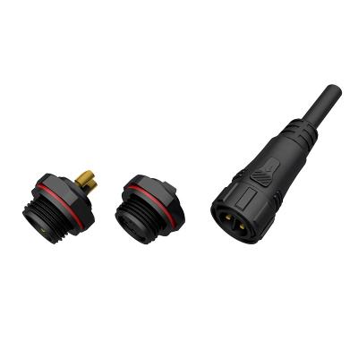 China M19 automotive wire-to-panel connector male and female waterproof panel mount connector for sale