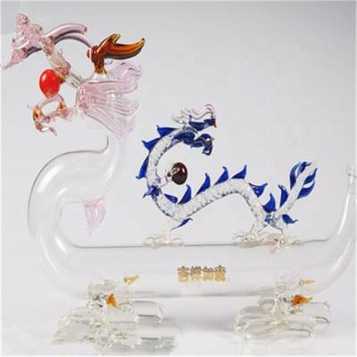 China 1000ml dragon shape glass liquor bottle wine dragon bottle glass suppler 1000ml for sale