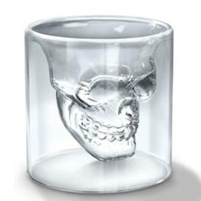 China Custom Skull Vodka Whiskey Glass Wine Heat Resistant Cold Heat Resistant Mug for sale