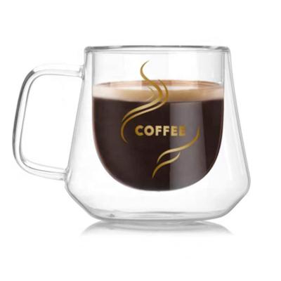 China 2020 Modern Fashion Diamond Shape Glass Coffee Mug Modern for sale