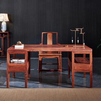 China Ming rosewood furniture painting table red sandalwood desk calligraphy mahogany table traditional style calligraphy and painting table for sale