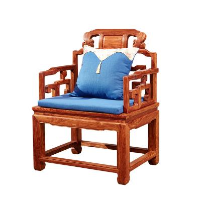 China 2022 Hot Sale Solid Wood Single Chair Sofa Armchair Home Mahogany Furniture (Height) Adjustable for sale