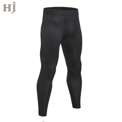 China New Gym Clothing Men Antibacterial Quick Dry Leggings Men's Compression Workout Tights Sweat Sport Jogging Leggings With Zipper for sale