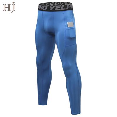 China Antibacterial Wholesale High Quality Men's High Waisted Workout Fitness Gym Clothing Men's Running Gaiters Gaiters With Pocket for sale