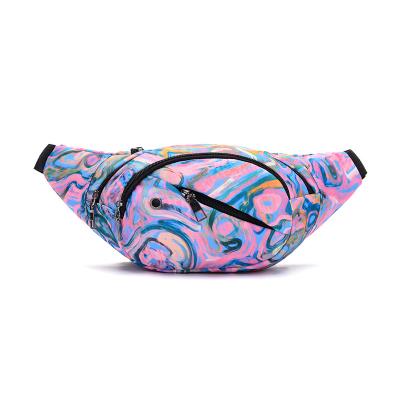 China Custom Fashion Printed Chest Bag Tear-Resistant Water Proof, Ladies Shoulder Diagonal Bag, New Outdoor Sports Running Cell Phone Bag for sale