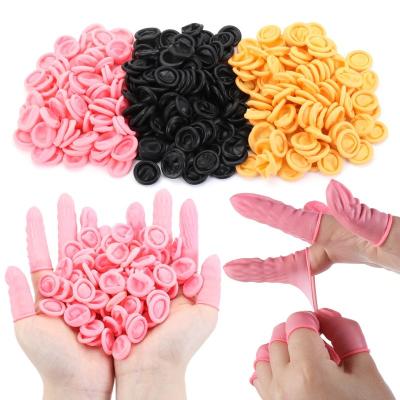 China Safety Work Finger Cover Natural Rubber Gloves Latex Finger Cradles Fingertips Protector Non-Slip Anti-Static Gloves for sale