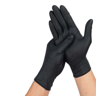 China Wholesale Anti-Slip Black Nitrile Gloves Powder Free Nitrile Boxes for sale