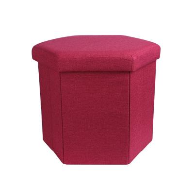 China Modern Foldable Cloth Storage Box Polygon Stool Stool For Living Furniture for sale