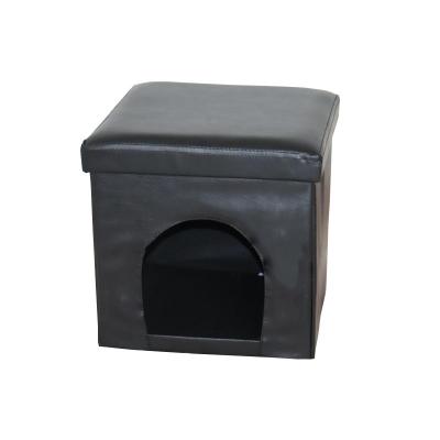 China New Design Foldable Leather Pet Stool Storage Stool For Home Stool Stool for sale