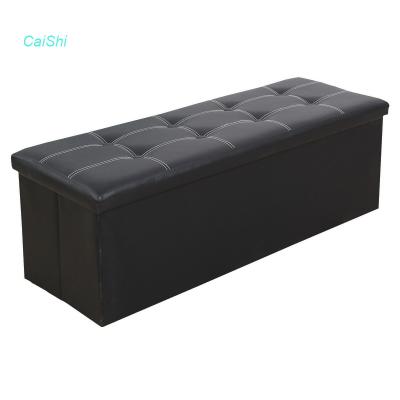 China New Design Foldable Ottoman Storage And Stool Bench Large Box Living Stool for sale