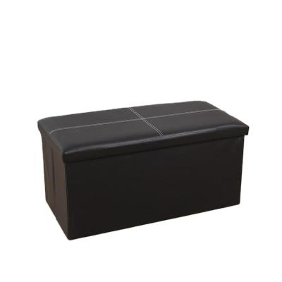 China Indoor Living Storage Foldable Stool Bench Modern Leather Foldable Stool For Healthy Living for sale