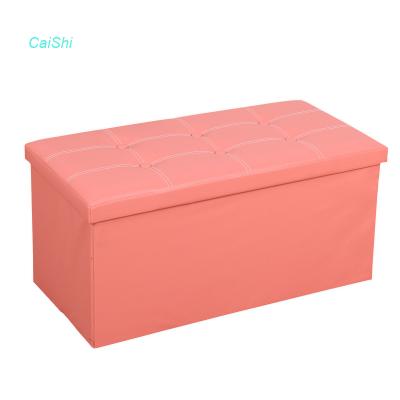 China Modern High Quality Leather Folding Storage Stool Stool For Household Furniture for sale