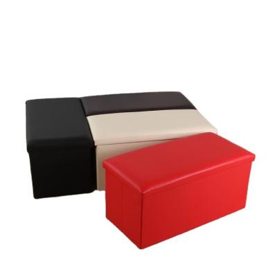 China New Style Collapsible Folding Ottoman Storage Stool for sale