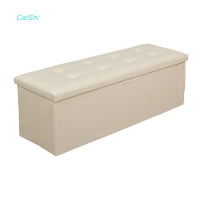 China New Design Foldable Ottoman Storage And Stool Bench Box Living Stool Large for sale