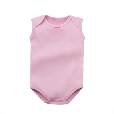 China Boutique Breathable Eco-Friendly Cotton Baby Boy Romper Baby Sleeveless Rompers for sale