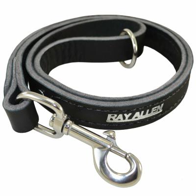 China Durable High Quality Leather Traffic Leads Double Layer Leather Dog K9 Lead for sale