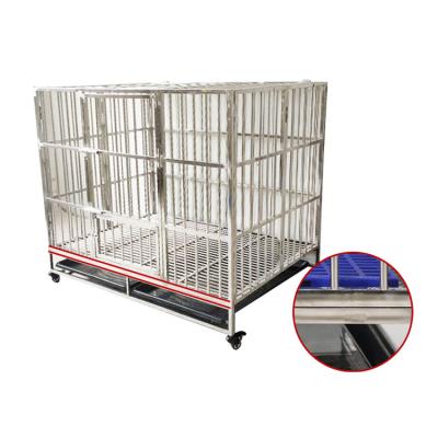 China Durable Wholesale Stainless Steel Pet Cage Dog Cat Cage Animal Cage for sale