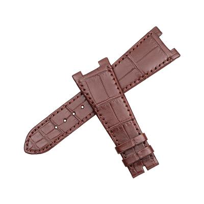 China Professional Fashion Handcraft Production 25MM Leather Brown Straps For PP Nautilus Strap for sale