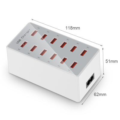 China 12 Multi Left USB Charger Mobile Phone Usb Charger Tablet Fast Charging Station for sale