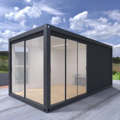 Chine Container d'expédition préfabriqué imperméable à l'eau maisons haute sécurité avec porte coulissante en aluminium à vendre