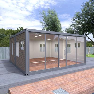 China Modernes Eingeschosses Flat Pack Container House Wetterfest Erweiterbares Prefab Haus zu verkaufen