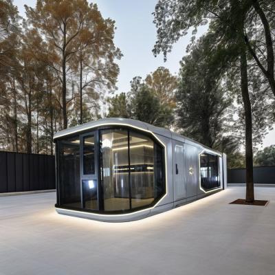 China Casa de cápsula modular pré-fabricada ao ar livre com interiores personalizáveis à venda