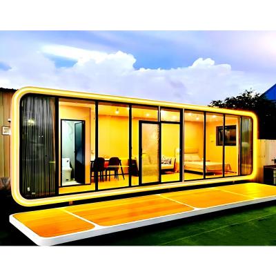 China Moderne 20ft 40ft Apple Cabin House met badkamerkast Stylish Mobile Prefab House Te koop