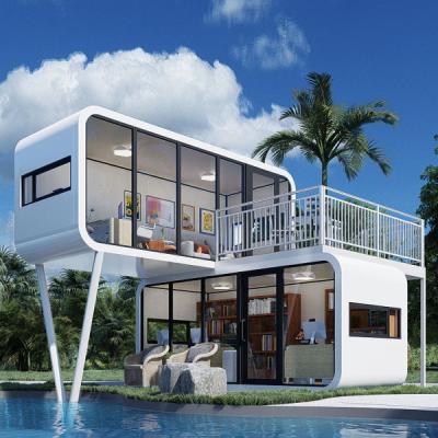 China 20FT 40FT Luxury Prefab Modular Modern Shipping Tiny Smart Casa de cápsulas de manzana de dos pisos en venta