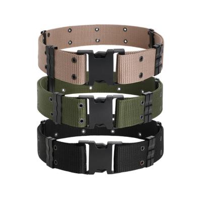 China Own Duty Adjustable Waist Belt Brand Army Style Web Military Belts for sale