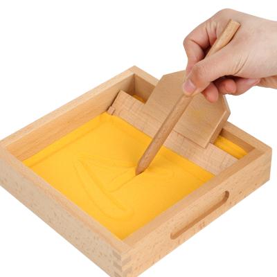 China Montessori Teaching Aid Children's Early Education Painting Sand Box Educational Practicing Toys Learning Sand Table Yx-mqygsh for sale