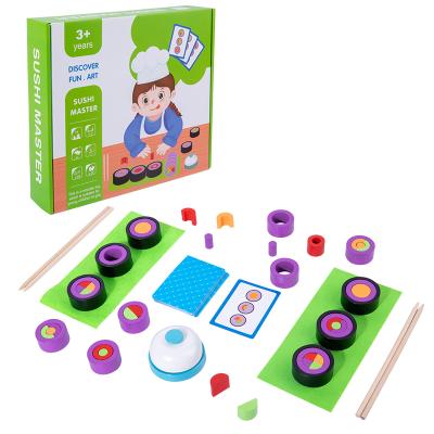 China Toy Board Game Parent-Child Educational Thinking Interaction Wooden Sushi Battle Yx-mqyssgs Concentration Senior Training Children for sale