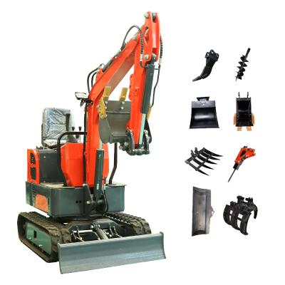 China Popular Micro Digger 0.8ton Hydraulic Mini Excavator With Bucket Auger Fork Easy Operation for sale