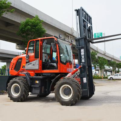 China Easy Operation Heavy Duty Terrain Forklift 3 Ton Capacity Forklift Telehandler Off Road All Rough Terrain Forklift for sale