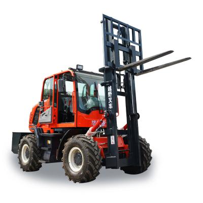 China China Off Road Forklift Easy Operation And Rough Terrain Loading Diesel Forklift 3 Ton 3.5 Ton Forklifts With 4m Lifting Height for sale