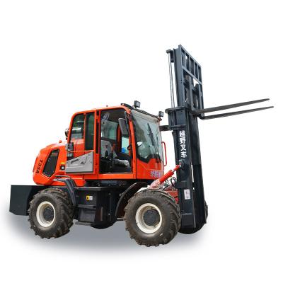 China Easy Operation Chinese Factory Off Road 4wd Forklift All Rough Terrain Forklift 3 Ton Diesel Forklift With Cheap Price 3.5 Ton for sale