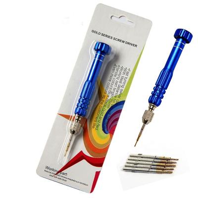 China Aluminum Repair Pocket Tool Phone Screwdriver Pen 5 in 1 Screwdriver Pen for iPhone Repair for sale