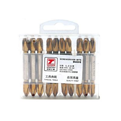 China 65mm set 10pcs S2 PH2 ph2 air pocket 2 bit screwdriver bits for sale