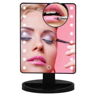 China 16pcs Lighted Led Makeup Mirror Beauty 180 Degree Touch Lights Rotate Sensor Table Makeup Mirror Girls for sale