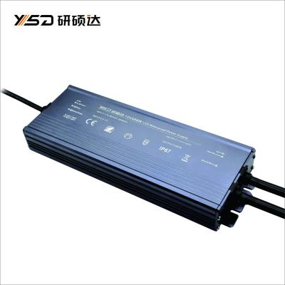 China Good quality 12v550w single output smps led power supply IP67 12V lighting transformers for LED strip light YSD-550WHB-12 for sale