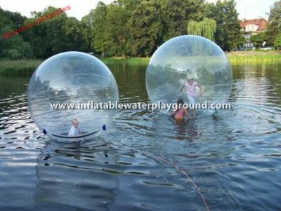 China Large Clear Floating Inflatable Walk On Water Ball On Lake / Aqua Zorbing Ball for sale