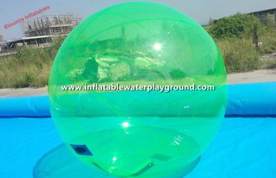 China Big Green Inflatable Water Walking Ball , Human Hamster Ball Floating On Water for sale