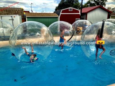 China Crystal Clear Water Walking Ball Inflatable Water Bubble Ball , Human Sized for sale